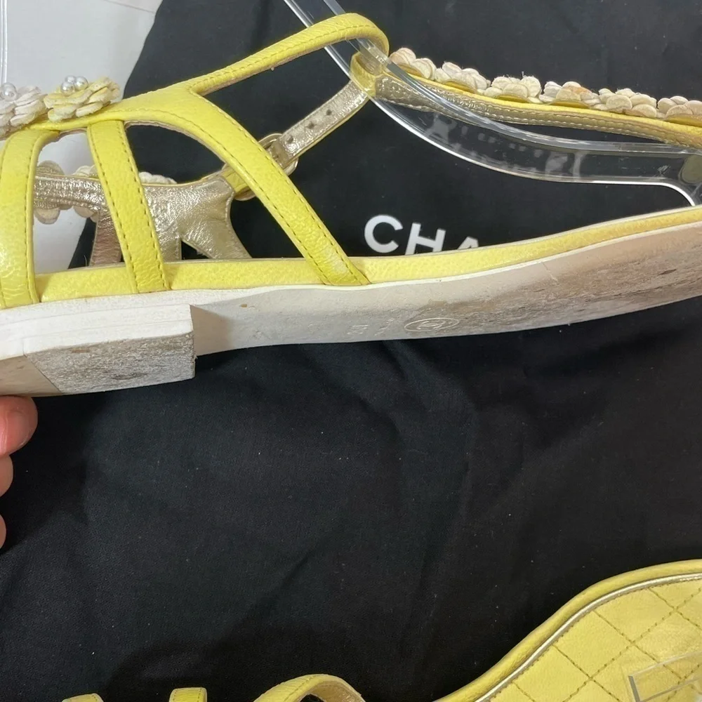 Chanel Interlocking CC Logo Sandals